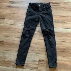 American Eagle sz 0 jegging jeans euc distressed